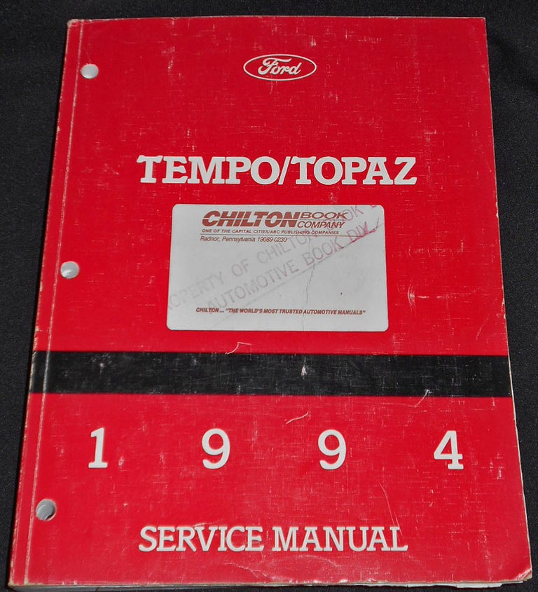 Item #007986 1994 Tempo/Topaz Service Manual