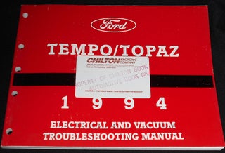 Item #007999 1994 Tempo/Topaz: Electrical and Vacuum Troubleshooting Manual FPS-12124-94 Service...