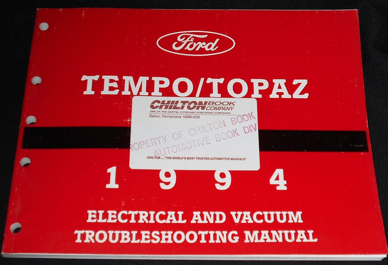 Item #007999 1994 Tempo/Topaz: Electrical and Vacuum Troubleshooting Manual FPS-12124-94 Service Manual