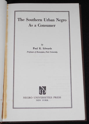 The Southern Urban Negro as a Consumer
