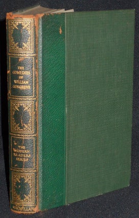Item #008062 The Comedies of William Congreve; Edited with an Introduction by Joseph Wood Krutch...