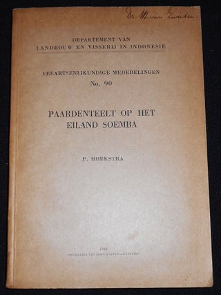 Item #008128 Paardenteelt op het Eiland Soemba. P. Hoekstra