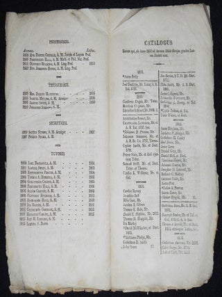 Catalogus Senatus Academici, et eorum, qui Munera et Officia Academica Gesserunt, quique alicujus Gradus Laurea exornati fuernut, in Collegio Midleburiensi, in Republica Viridimontana, ab Anno 1802 ad Annum 1814