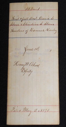 Item #008204 1890 Account of David S. Stover and Christian S. Stover, trustees of Hannah Harley...