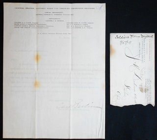 Item #008220 Typed letter, to J. M. Dickinson, Lisbon, Ohio, signed by Major Carl Berlin,...