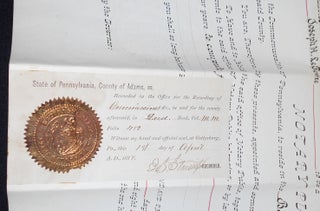 Commission from Pennsylvania Governor James A. Beaver naming Joseph H. LeFevre, Esquire, of Littlestown, Adams Co., a Notary Public