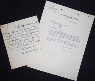 Item #008224 Typed letter signed by Captain Reginald R. Belknap to Major Eben Putnam. Reginald...