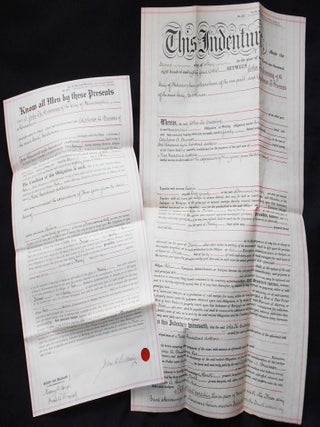 2 mortgage documents involving John K. Cuming, Alphonse A. Brunner, and a brick house at 1736 Grove St., Philadelphia