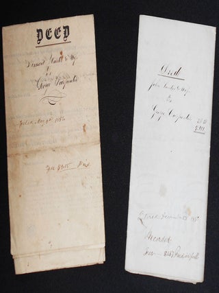 Item #008305 Two Deeds for Land in Delaware Township, Juniata County. George Carpenter, John...