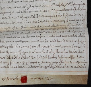 1 handwritten parchment deed for land in the Parish of Cheltenham, Gloustershire, England