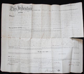 Item #008311 Deed for Sale of Land in Delaware Township, Juniata County, Pa. Henry Cross, Albert...