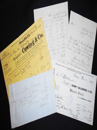 Item #008342 Five Receipts to Businesses in Walpole, N.H., Seneca Falls, N.Y., and Boston. George...