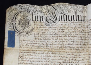 Handwritten Parchment Contract for Transfer of Property on Marriage and after Birth of Two Children