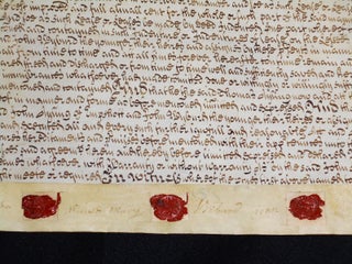 Handwritten Parchment Contract for Transfer of Property on Marriage and after Birth of Two Children