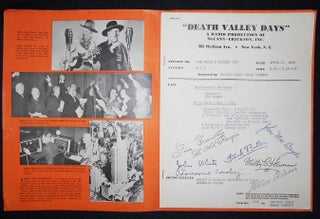 Death Valley Days: The World's Biggest Job [script with facsimile signatures]