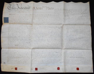 Item #008346 Handwritten Parchment Deed for sale of Six Cottages in Grantham, Lincolnshire....