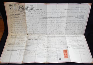 Item #008356 Printed and Handwritten Deed for Property in Doylestown, Pa., Sold by James and...