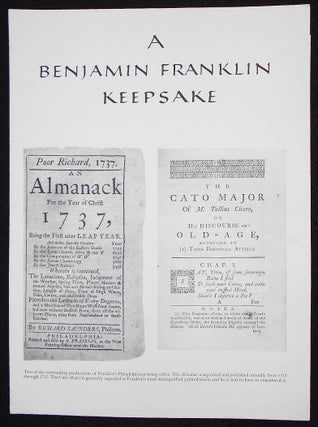Item #008369 A Benjamin Franklin Keepsake