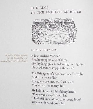 Prospectus for The Rime of the Ancient Mariner by Samuel Taylor Coleridge with Ten Engravings on Copper and with a Foreword by David Jones