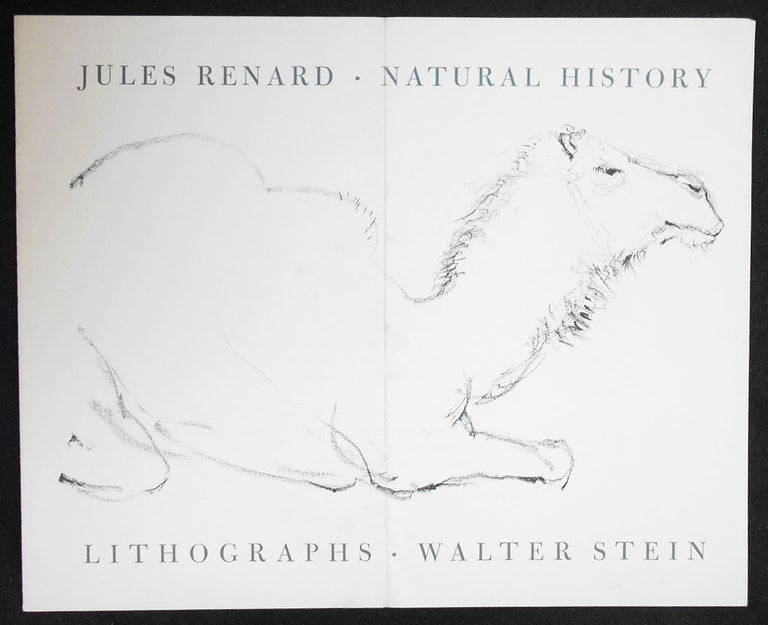 Item #008371 Prospectus for Natural History by Jules Renard with Lithographs by Walter Stein. Walter Stein.