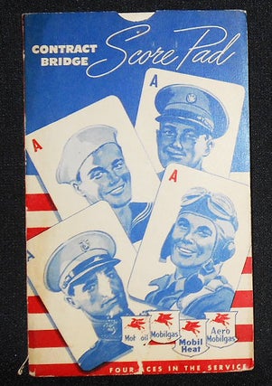 Item #008437 Four Aces in the Service: Contract Bridge Score Pad [World War Two
