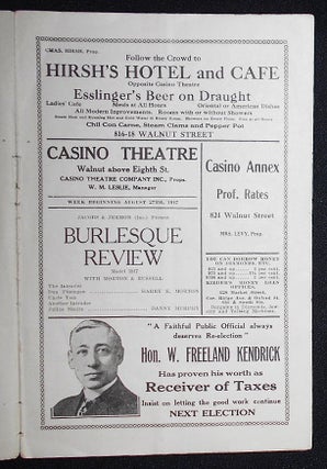 Casino Theatre Burlesque Review [Harry K. Morton and Zella Russell program]