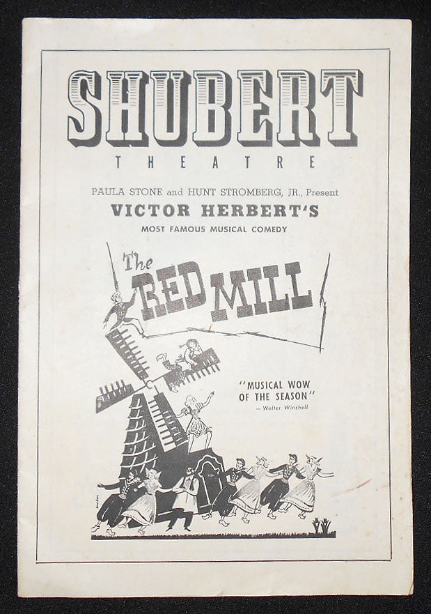 Item #008447 Program from Victor Herbert's The Red Mill at the Shubert Theatre, Philadelphia