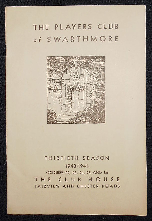 Item #008451 Stage Door by George S. Kaufman and Edna Ferber presented by The Players Club of Swarthmore under the direction of Samuel Evans, Jr. [program]. The Players Club of Swarthmore.