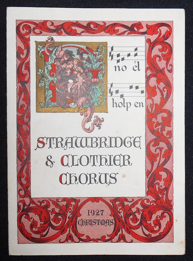 Item #008459 Strawbridge & Clothier Chorus program -- 1927 Christmas