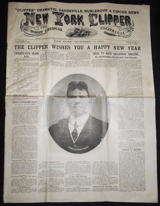 Item #008618 New York Clipper: The Oldest American Theatrical Journal -- vol. 59, no. 46 -- Dec....