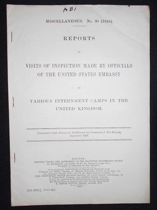 Item #008640 Reports of Visits of Inspection Made by Officials of the United States Embassy to...