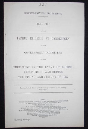 Item #008642 Report on the Typhus Epidemic at Gardelegen by the Government Committee on the...