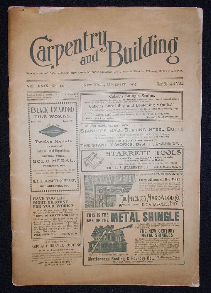 Item #008656 Carpentry and Building -- Dec. 1907 -- vol. 19, no. 12
