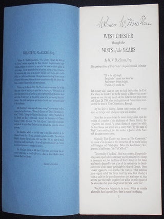 West Chester through the Mists of the Years