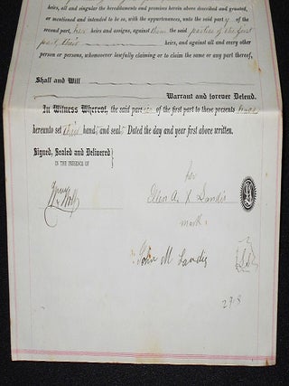 Replacement Deed involving Ellen A. Landis, John M. Landis, and Catharine Sauber Kreisher