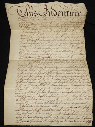 Item #008782 Handwritten mortgage of tract in Fawn Township, York Co., Pa. Thomas Willing, Samuel...
