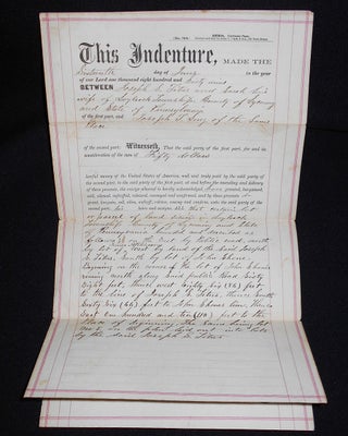 Item #008787 Deed for Sale of Lot #5 laid out by Joseph S. Titus in Loyalsock Township, Lycoming...