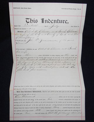 Item #008788 Mortgage for Lot #26 laid out by H. Latimer Small and Kate R. Small in York, Pa....