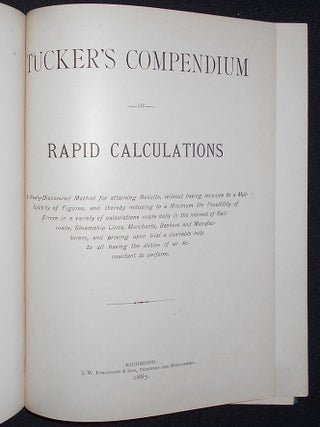 Tucker's Compendium of Rapid Calculations