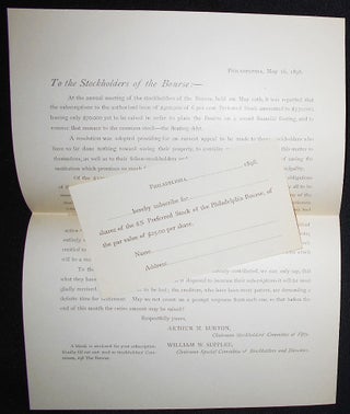 Seventh Annual Report of the Directors of the Philadelphia Bourse; Submitted to the Shareholders at the Meeting Held May 10, 1898