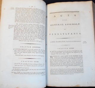 Laws of the Commonwealth of Pennsylvania, from the Fourteenth Day of October, One Thousand Seven Hundred, to the First Day of October, One Thousand Seven Hundred and Eighty-One; Republished, Under the Authority of the Legislature, by Alexander James Dallas -- Vol. I