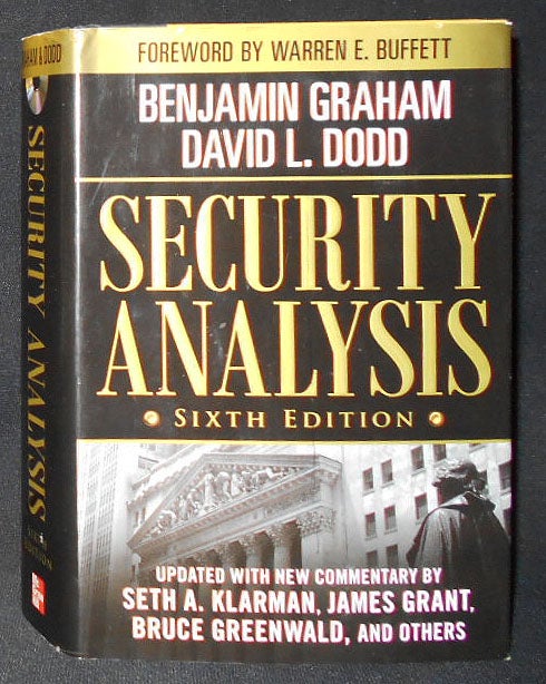 Item #009156 Security Analysis: Principles and Technique [with cd]. Benjamin Graham, David L. Dodd.