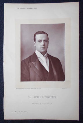 Item #009176 Carbon Print Photograph of Arthur Playfair from The Theatre, November 1892. Alfred...
