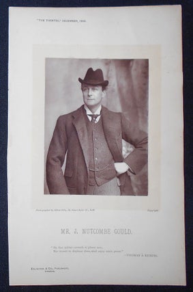 Item #009177 Carbon Print Photograph of J. Nutcombe Gould from The Theatre, December 1892. Alfred...