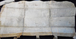Item #009179 1676 Handwritten Parchment Document regarding Marriage. John Palmer, Anna Pawley