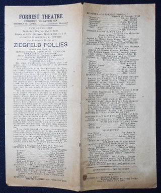 Item #009183 Forrest Theatre Program for Ziegfeld Follies 1920 [Irving Berlin