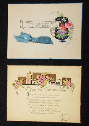 Item #009319 Two Birthday Cards circa 1906