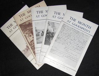 Item #009334 The Month at Goodspeed's -- 5 1944-1945 issues: May-June 1944; Jan.-Feb., Oct.,...