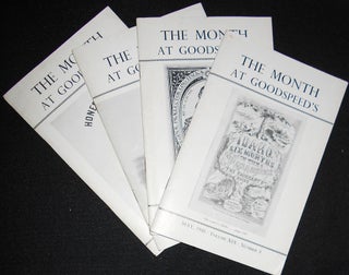Item #009337 The Month at Goodspeed's -- 4 1948 issues: Feb., March, April, May 1948