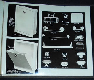 8 Black-and-white Photographs for a Bathroom Fixtures Catalog, possibly for Joseph A. Hoegger